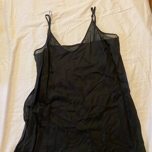 Black slip dress